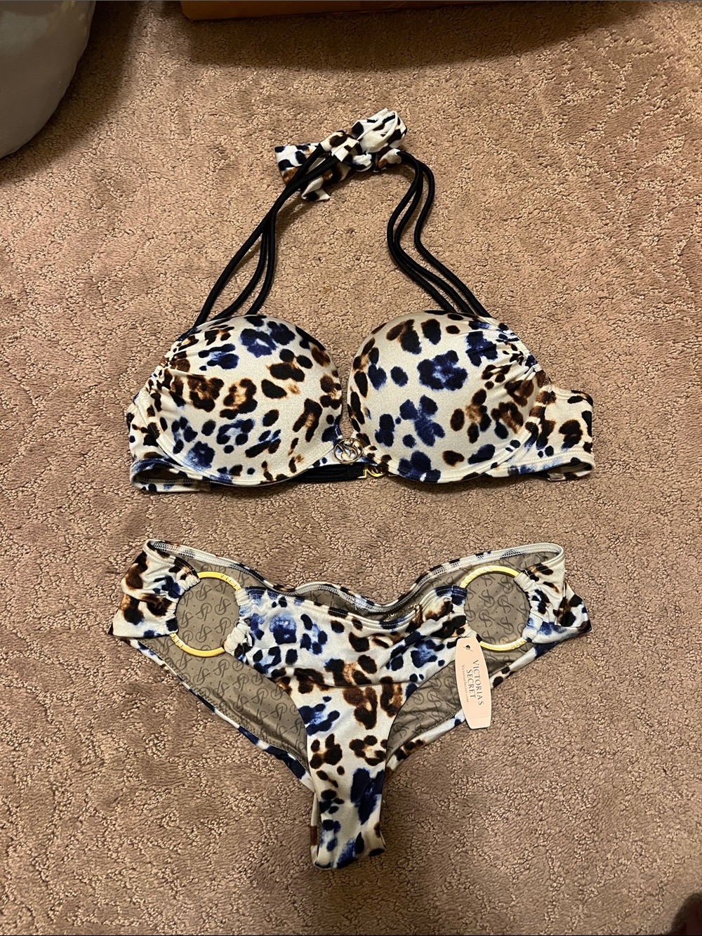 Victoria’s Secret Leopard Push-Up Bikini Set BRAND NEW